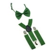 thumbnail image 1 of yuksok Ensemble de Bretelles et Nœud Papillon Réglable pour Bébés Garçons Filles Jeans Vert, 1 of 9