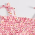 thumbnail image 4 of Bébés Filles Glisser Robe Bretelles Sans Manches Floral Élastique Robe Soleil Été, 4 of 6