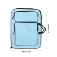 thumbnail image 2 of Uxcell 14.2" x 19.3" Art Portfolio Bag Backpack, Drawing Organizer, Light Blue, 2 of 5