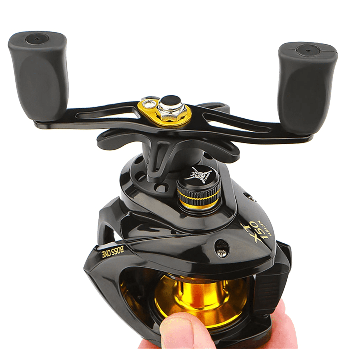 15KG Max Drag Fishing Reel for Bass in Ocean Environment Reel Fishing Accessories Fishing Reel Right Hand,1 * Fishing Reel,Black