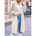 thumbnail image 3 of Womens Long Cardigan Sweaters Chunky Open Front Oversized Slouchy Knit Fall Trendy Coatigan Jackets Light  XL, 3 of 6