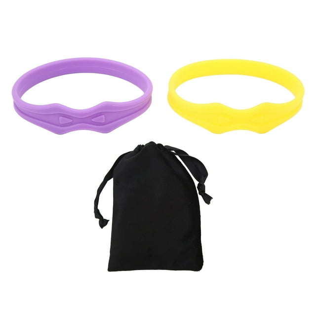 Correa de rodilla para rótula, soporte de tendón de silicona, rodillera suave transpirable, cinturón de soporte para baloncesto, amarillo y morado, 2 uds.
