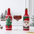 thumbnail image 2 of JM Cubierta de botella de vino de Navidad, vestido de botella de vino, decoraciones navideñas para el hogar, cubierta de botella de vino, decoración de mesa de Navidad, para decoración de botellas de vino de Navidad, decoración de mesa de Navidad (D) JM, 2 of 5