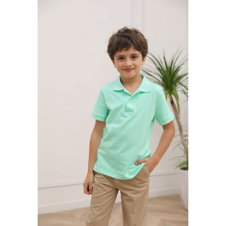 Green polo top shirts for school