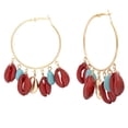 thumbnail image 1 of Pendientes largos de concha Yinane para mujer colgantes de concha joyería, 1 of 8