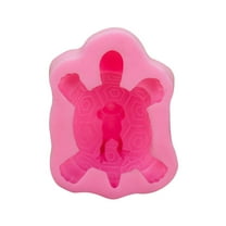 Yageerya Turtle Shaped Silicone Molds Cake Decorating Tools Bakeware Cupcake Dessert Chocolate Fondant Mold (Pink)