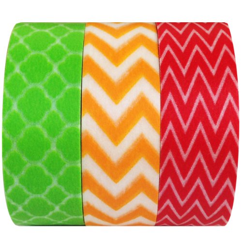 Wrapables Summer Flavors Japanese Washi Masking Tape, Set of 3