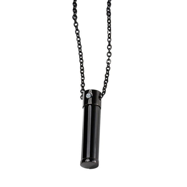 Collar de de Acero Inoxidable para Cumpleaños Bodas Acción de negro9 Zulema Colgante de cenizas