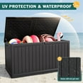 thumbnail image 3 of Devoko 260 Gallon Deck Box, Outdoor Resin Storage Box, with Large Storage Capacity, for Patio, 3 of 7