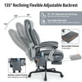 thumbnail image 7 of Heated Massage Office Chair with 6 Points Vibration, Reclining Ergonomic Desk Chair with Footrest for Extra Comfort, PU Leather High Back Executive Computer Chair, Thick Padded Massage Chair, 7 of 7