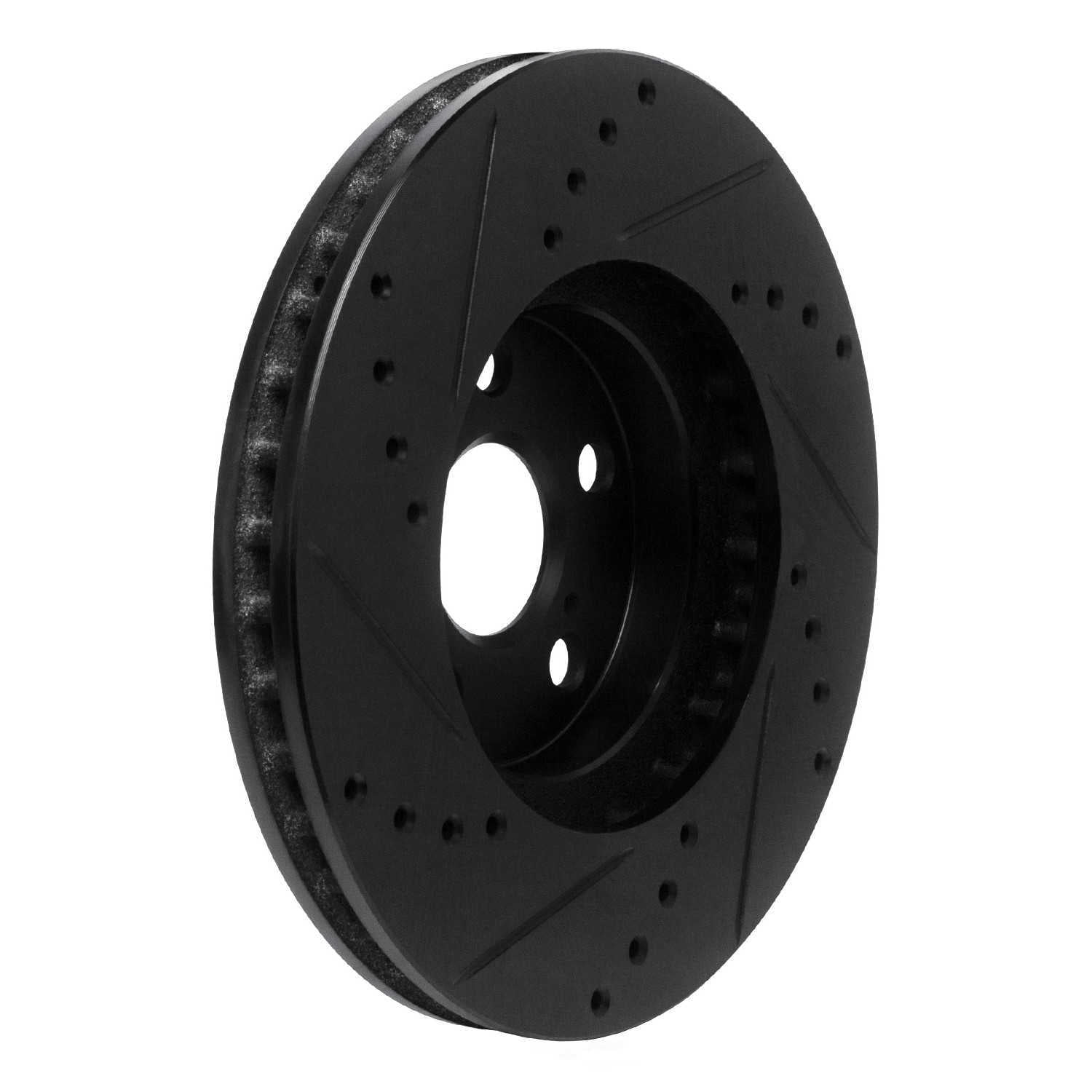 Dynamic Friction Company 633-76059R DFC Brake Rotor - Drilled And Slotted - Black