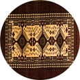 thumbnail image 1 of Ahgly Company Indoor Round Oriental Orange Industrial Area Rugs, 5' Round, 1 of 4