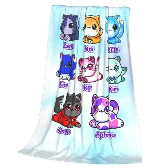 Aphmau Throw Blanket Cozy Plush Lightweight Warm Fuzzy Flannel Blanket Air Conditioning Blanket for Couch Sofa Bed Home Decor Gift 50x40