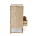 thumbnail image 4 of Blair 3-Drawer Rattan Cabinet, Natural and Gold, 4 of 12