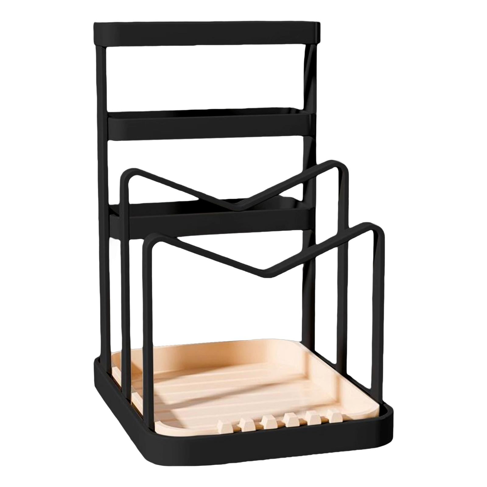 Fiocias Cutting Board Organizer Kitchen Utensils Holder Kitchen Rack,Multifunctional black