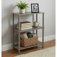 thumbnail image 1 of 3-Tier Open Shelving Unit, Easy Assembly Storage Shelf, Greyish Taupe Finish, 1 of 6