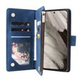 thumbnail image 3 of Dteck for Google Pixel 8 Wallet Case, Soft Leather Zipper Wallet Case Magnetic Buckle Flip Cover with 5 Card Slots/Photo Pocks/Lanyard Strap for Google Pixel 8 2023, blue, 3 of 6
