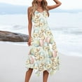 thumbnail image 6 of Minjewel Floral Print Easter Dress with Irregular Hem, Round Neck Sleeveless Midi Dress for Women, Casual Spring Church & Party Wear,Light Blue XL, 6 of 8
