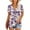 Purple, variant on Palato Women's Plus Size Tops,Women's Summer Tunic Round Neck Printed T-Shirts Casual Short Sleeve Blouse Pleated Tops With Ruffle Hem