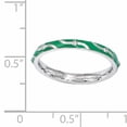 thumbnail image 6 of Sterling Silver Green Enamel Ring, 6 of 8