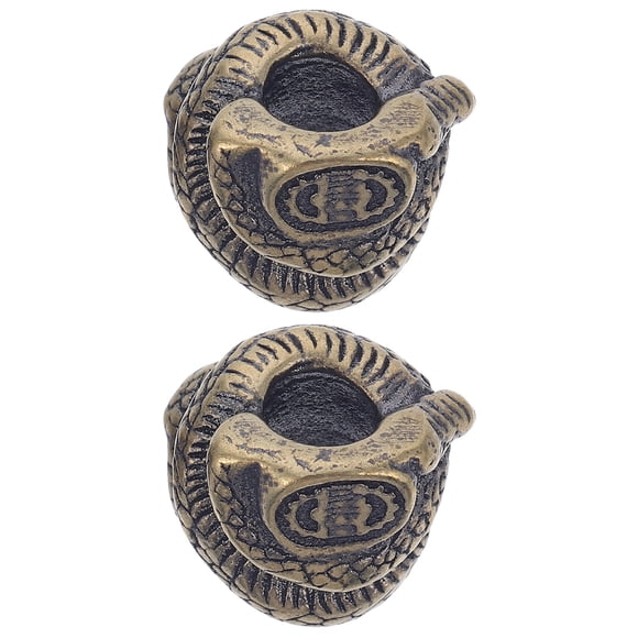 2 PCS Paracord Lanyard Beads Charms Práctico Paracord Bead Bricolaje Pulsera Colgante