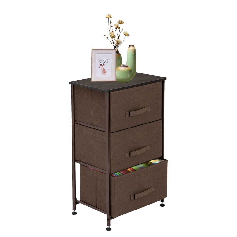 Private Jungle 3-Tier Dresser Drawer, Storage Unit with Easy Pull Fabric Drawers and Metal Frame, Wooden Tabletop, for Closets, Nursery, Dorm Room, Hallway,Brown Private Jungle 3-Tier Dresser Drawer, Storage Unit with Easy Pull Fabric Drawers and Metal Frame, Wooden Tabletop, for Closets, Nursery, Dorm Room, Hallway,Brown