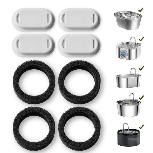 Filtros de Repuesto PETLIBRO Acero Inoxidable para Fuente de Agua para 2 Meses 4 Unidades