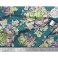 thumbnail image 3 of Soimoi Rayon Fabric Leaves & Floral Artistic Printed Craft Fabric by The Yard 56 Inch Wide, 3 of 3