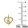 thumbnail image 2 of Precious Stars 14K Yellow Gold Diamond-Cut Heart-Shaped Initial Letter 'S' Pendant with 20" Chain Necklace, 2 of 5