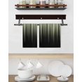 thumbnail image 3 of Sage Green Black Ombre Kitchen Dish Towels for Drying Dishes Set of 2, Modern Abstract Striped Gradient Waffle Weave Microfiber Hand Tea Bathroom Towels Quick Dry & Absorbent Towel 15.7x23.6, 3 of 7