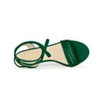 thumbnail image 4 of BLISSFUL STEP Women's Lace up Stiletto High Heels Sandals Emerald Green 7, 4 of 7