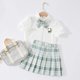 thumbnail image 1 of Conjunto de uniforme JK de Sanrios para estudiantes, camisa de manga corta Kawaii, Falda plisada, My Melody, Cinnamoroll, Pochacco, Verano, 1 of 2