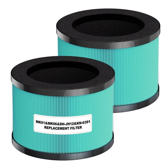 2-pack DH-JH01/DH-JH06 Air Purifier Filters Compatible with ALROCKET JH01/JH06, BREEZOME JH01, Aroeve MK01&MK06, ToLife TZ-K1 and VOOPNU DH-JH12 Air Purifier, Pet Dander Version, Green