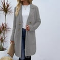 thumbnail image 4 of Chaqueta y abrigo informal de manga larga con capucha para mujer, color liso, manga larga, con cremallera, bolsillo, sudadera, chaqueta, abrigo para mujer, 4 of 6