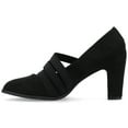thumbnail image 3 of Journee Womens Loren Comfort Insole Round Toe Mid Block Heel Pumps, Widths Available, 3 of 10