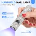 thumbnail image 3 of WJCA Handheld UV Nail Lamp, Portable LED Curing Light for Fast Drying Gel Polishes, USB Powered Mini Dryer, White, 3 of 7