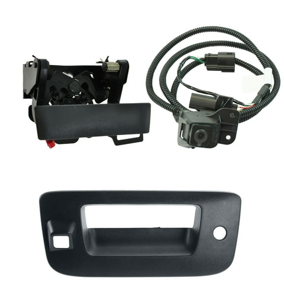 TRQ Rear View Camera w/ Tailgate Handle & Bezel Kit for GM Pickup Truck ADA02004