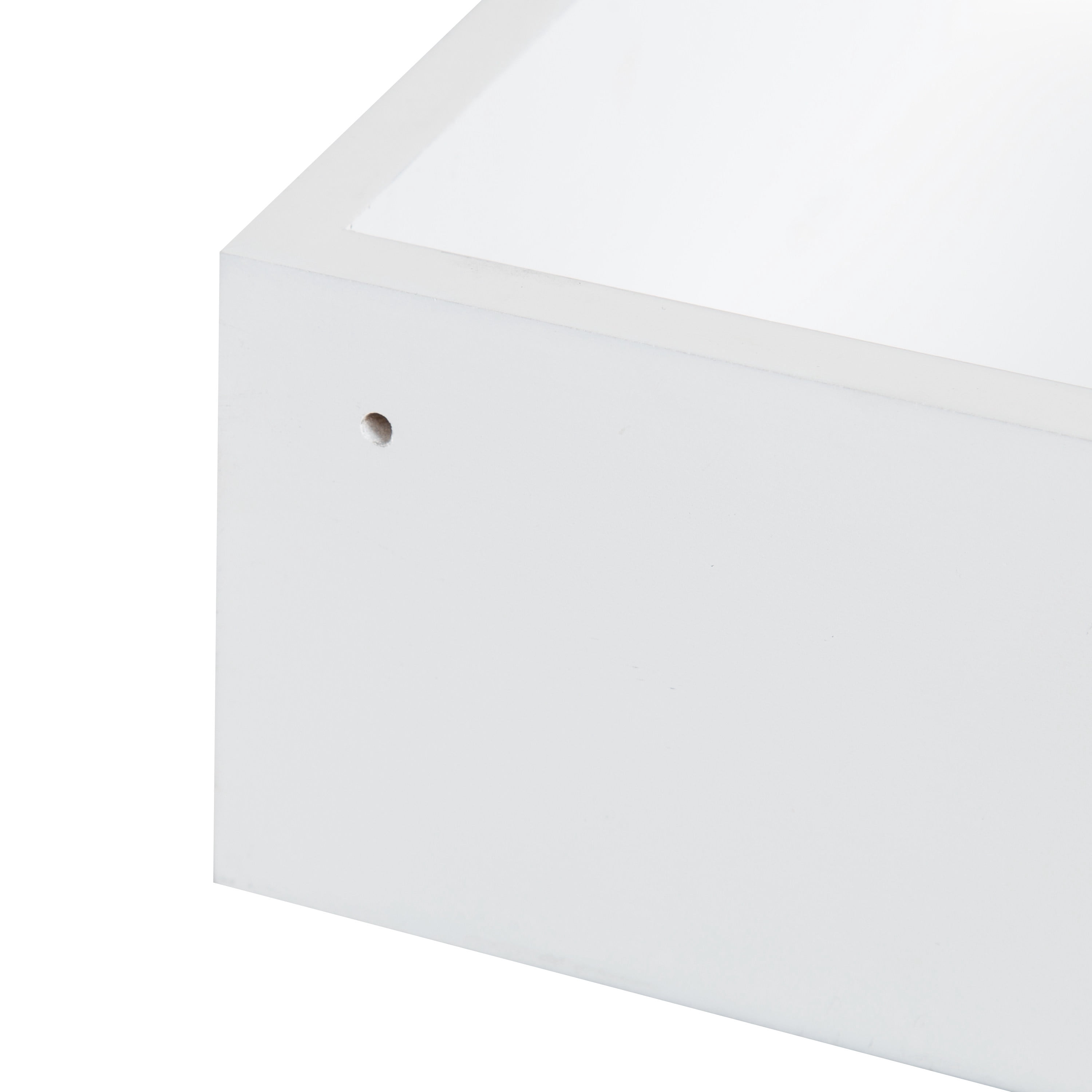 Kate and Laurel Levie Modern Floating Corner Wood Wall Shelves, 12 x 12 Inches, 2 pack, White