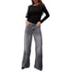 thumbnail image 3 of Camisetas de Larga con Cuello Redondo para Mujer, Estilo Casual y Ajustado, de Color Liso. Ropa Básica de Otoño. Negro L, 3 of 7