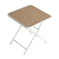 thumbnail image 5 of Patio Furniture Sets 4-Pack Modern Striped Color Block Chairs - Waterproof PP Seat & Sturdy Metal Legs(White & Green)with Modern folding indoor/outdoor square table- PP tabletop with metal legs(White, 5 of 7