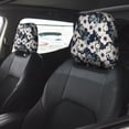 thumbnail image 2 of Kdxio Floral Flowers Blue Pattern Print 2 Piece Car Head Rest Covers Set Auto Front/Rear Seats Headrest Cover Universal Fit Most Cars,Sedan, SUV, 2 of 9