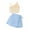 Yellow, variant on Bovxnpu Girls 2 Piece Outfits, Girl Sleeveless Tee T Shirt Tank Top and Short Skirt, Girls' Fashion Cute Flower Strap Shoulder Tank Top Pants Skirt Set 4-5 Years