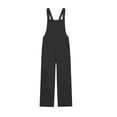 thumbnail image 3 of Vornjynx Girls Overalls with Pocket Comfort Soft Straight Fit Summer Casual Trendy Jumpsuits Black Size 6, 3 of 10