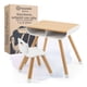 thumbnail image 1 of Mesa y Silla para Niños, Escritorio Infantil Altura Ajustable, Madera de Haya, 1 a 8 Años, Blanco, 1 of 7