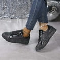 thumbnail image 5 of Shoes for Women Carnival Sparkly Lace Up Platform Sneakers Low Top Fashion Casual Walking Footwear Shoes, 5 of 9