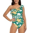 thumbnail image 2 of Yiaed Happy Mother's Day1 Print Women One Piece Swimsuits Tummy Control One Shoulder Bathing Suits Pattern Ruffle Swimwear-X-Large, 2 of 8