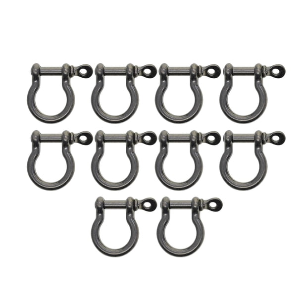 10x hebillas de , grillete de cadena, llave Chian hecha a mano, aleación de Zinc, aro de Metal, bloqueo, anillos en D, grillete de arco para bronce