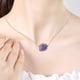 thumbnail image 4 of Collar de piedra Gema pequeña Joyas únicas Regalos con cadena para niñas Violeta Hugo Collar colgante, 4 of 9