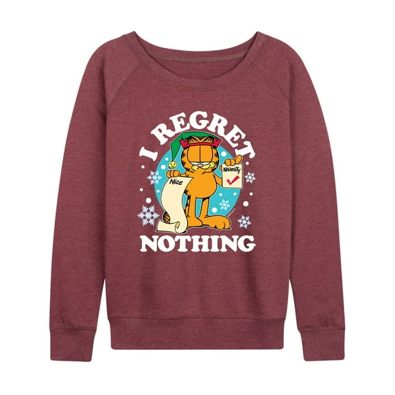 Garfield - I Regret Nothing - Women's Lightweight French Terry Long Sleeve Shirt