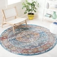 thumbnail image 2 of SAFAVIEH Aria Devona Oriental Area Rug, Turquoise/Light Orange, 6'5" x 6'5" Round, 2 of 8